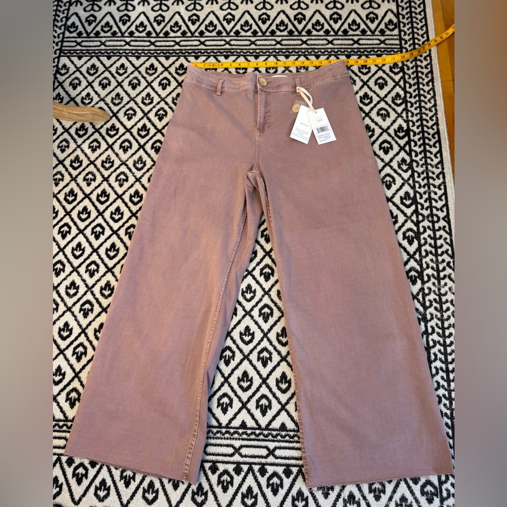 CHARLIE B Mauve Wide-Leg Jeans - Picture 2 of 5